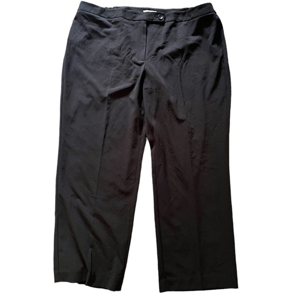 Emma James Pants - NWT Emma James Stretch Black Straight Leg Pleated Trouser Career Wear Pants 22W